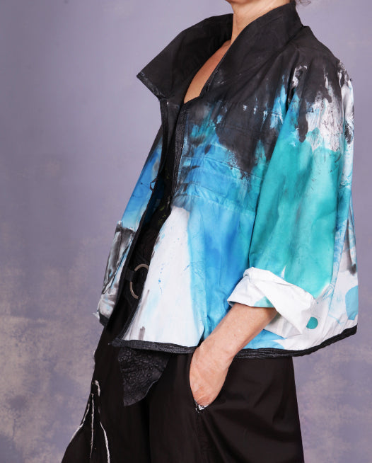 Tatiana Palnitska- ND16/ Cotton/ Silk Hand Paint Jacket