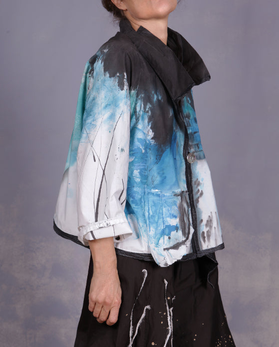 Tatiana Palnitska- ND16/ Cotton/ Silk Hand Paint Jacket