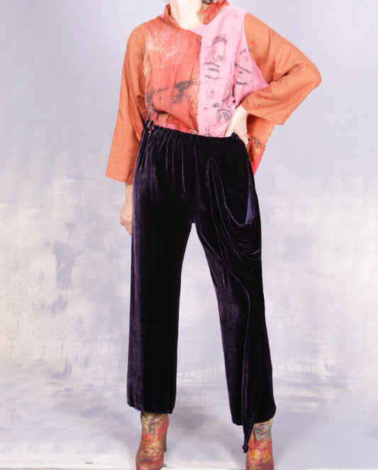 Tatiana Palnitska- ND18/ Silk Velvet Cropped Pant