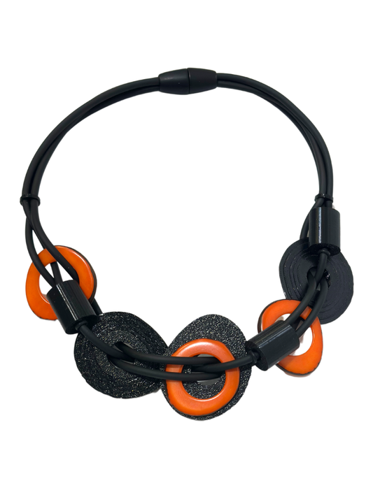 Samuel Coraux - Modern Art Necklace/ Orange