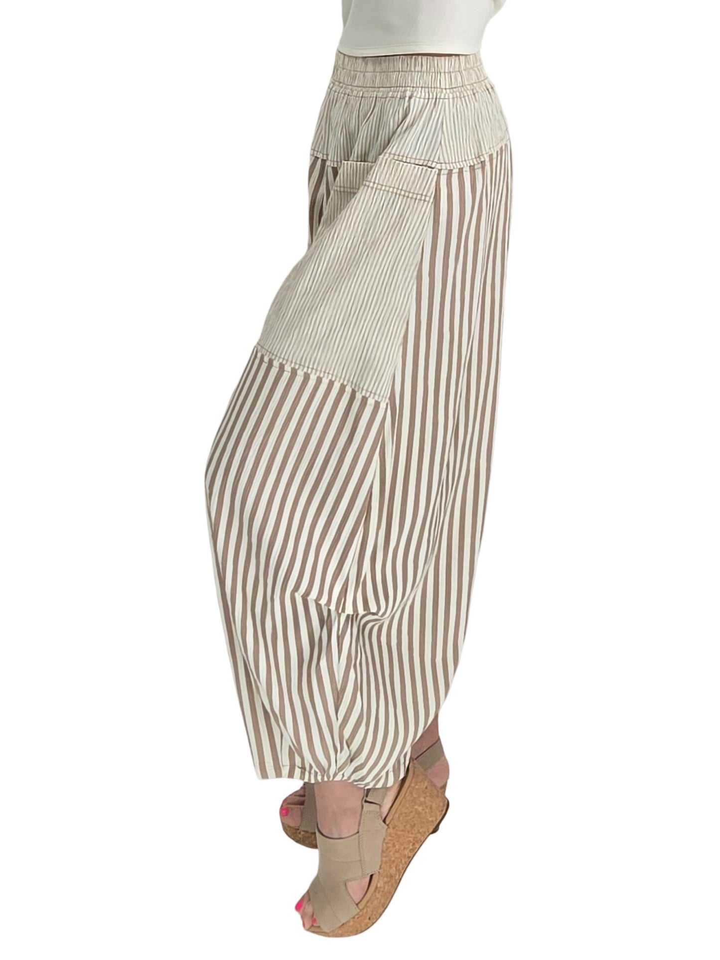 Cotierra- Harbor Stripe Balloon Pants