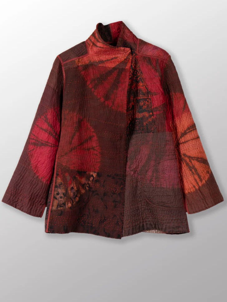 Mieko Mintz-  Tie Dye Circle Shibori Kantha Short Jacket