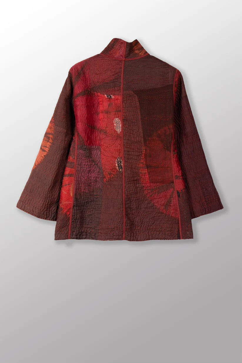 Mieko Mintz-  Tie Dye Circle Shibori Kantha Short Jacket