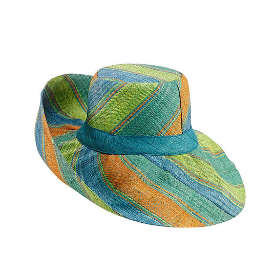 Be You Fashion - Donna Blue Turquoise/Orange/Aqua Blue/Lime Green